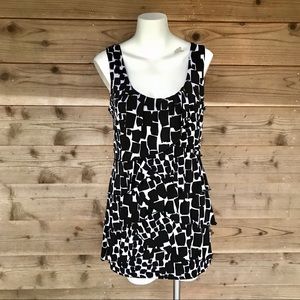 WHBM Signature Knits Layered Ruffle Tunic Med